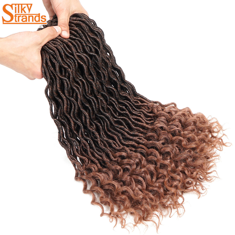 Ű Ʈ 2X ̾   Locs ũ  ߰  ͽټ ũ  ߰ 극̵ Ombre Braiding Hair Synthetic Bulk